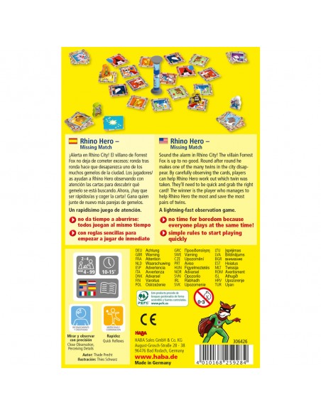 Rhino Hero: Missing Match – Juego de memoria y rapidez para niños - Imagen 2