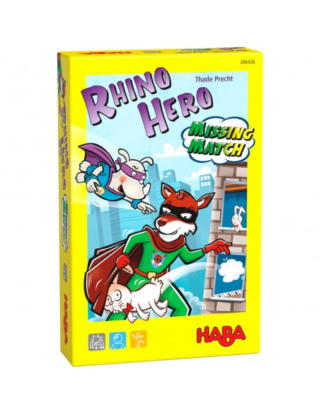 Rhino Hero: Missing Match – Juego de memoria y rapidez para niños